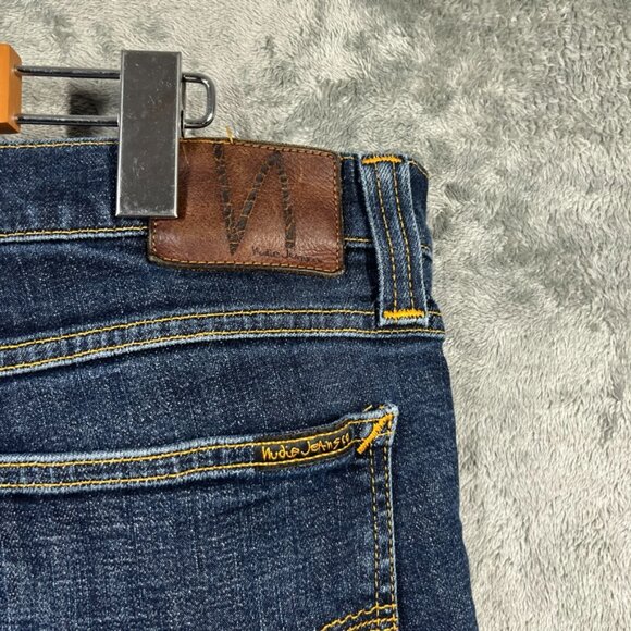 Nudie Jeans Mens Made in Italy Size 32x30 Blue Denim Mens Organic Cotton - Picture 3 of 10